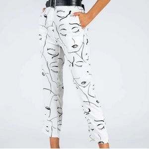 Princess Polly White Zavia Face Pants 12
